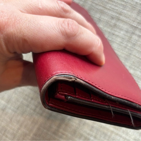 Coach Cherry Red Leather Clutch/Wallet - Picture 9 of 12
